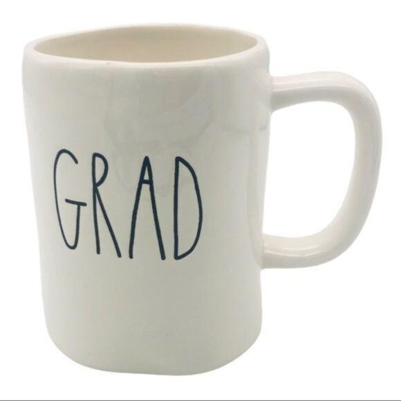 Rae Dunn By Magenta GRAD Dimple Mug Accomplishment Graduation College Gift White - Picture 1 of 6